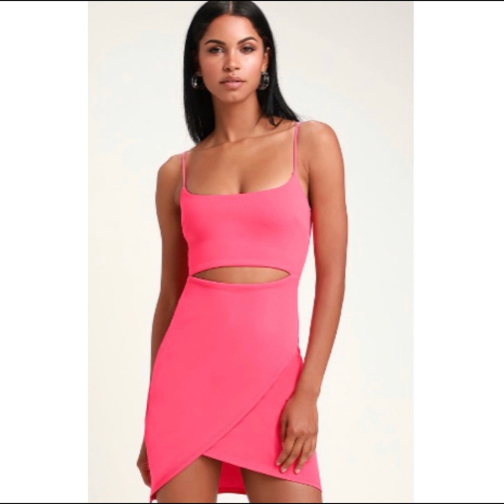 HOT PINK CUTOUT MINI DRESS 💓